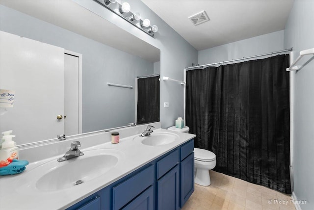 243 Johnson St, Hampshire, IL 60140 - full bathroom featuring double vanity and a shower with curtain