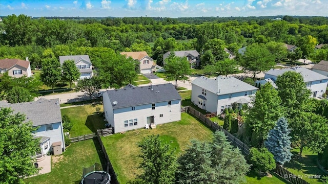 243 Johnson St, Hampshire, IL 60140 - aerial perspective of suburban area featuring a forest