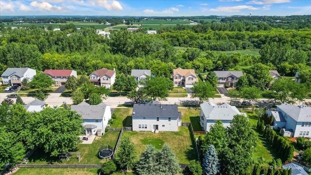243 Johnson St, Hampshire, IL 60140 - aerial view of residential area with a heavily wooded area