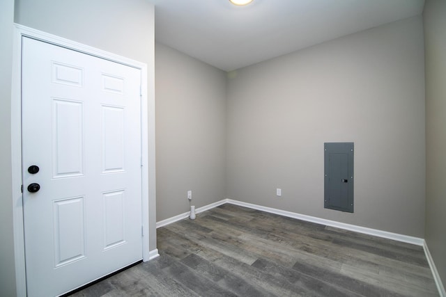 121 Pine St, Buckingham, IL 60917 - unfurnished room featuring electric panel and dark wood-style floors