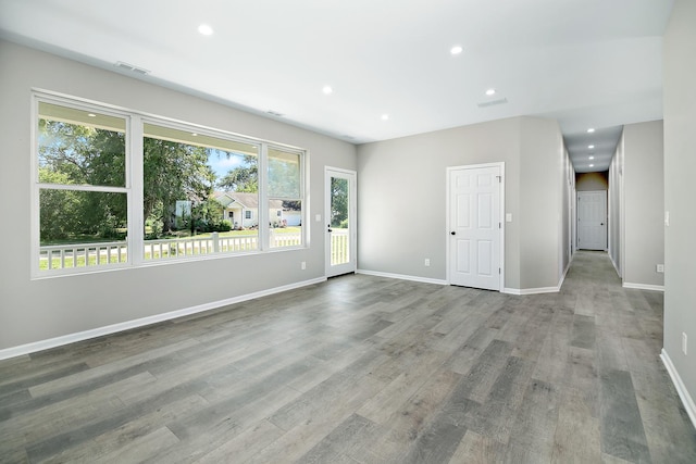 121 Pine St, Buckingham, IL 60917 - empty room with recessed lighting and wood finished floors