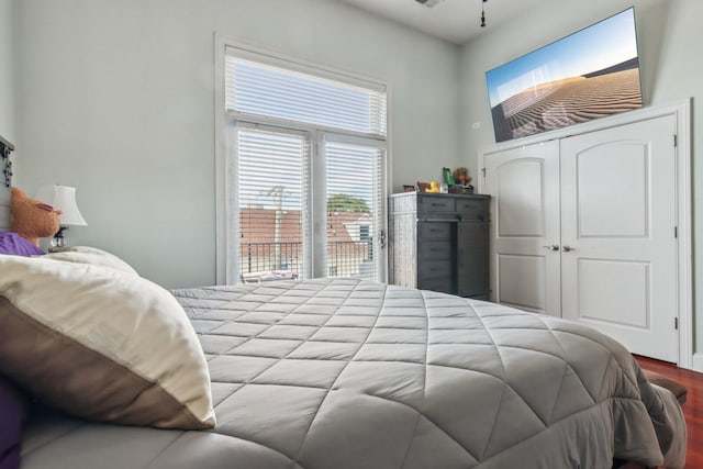 3234 N California St Unit 3S, Chicago, IL 60618 - bedroom featuring wood finished floors, access to outside, and a closet