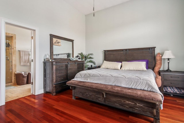 3234 N California St Unit 3S, Chicago, IL 60618 - bedroom with wood finished floors, a high ceiling, and connected bathroom