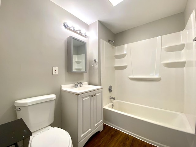 16009 Debbie Ln, South Holland, IL 60473 - full bath with wood finished floors, vanity, and shower / washtub combination