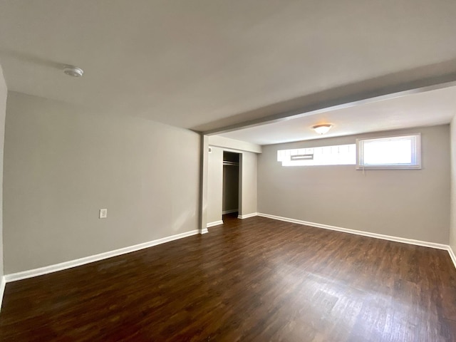 16009 Debbie Ln, South Holland, IL 60473 - below grade area with dark wood finished floors and baseboards