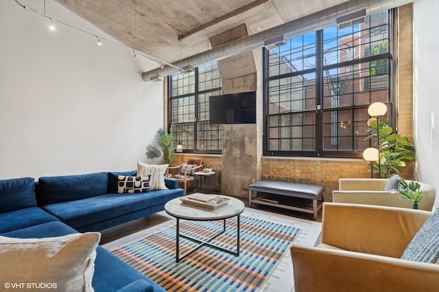 17 N Loomis St Unit 1C, Chicago, IL 60607 - living area featuring rail lighting