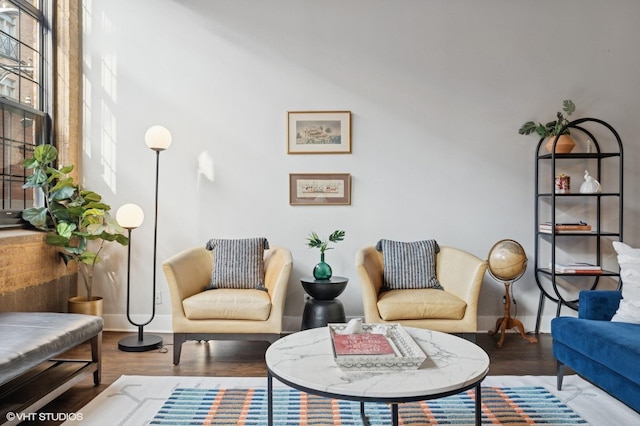 17 N Loomis St Unit 1C, Chicago, IL 60607 - sitting room with baseboards and wood finished floors