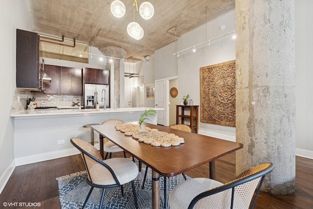 17 N Loomis St Unit 1C, Chicago, IL 60607 - dining area with dark wood-style floors