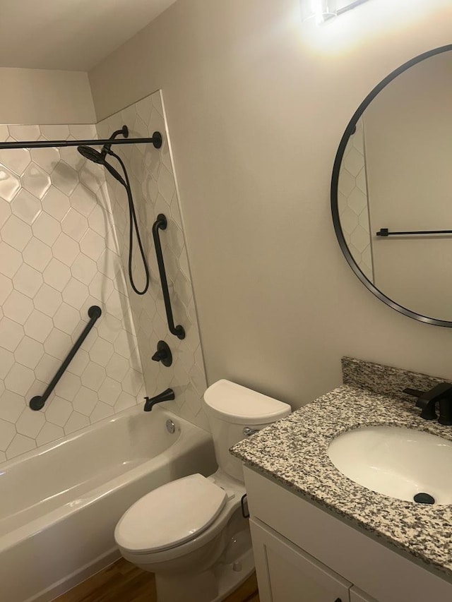 200 Park Ave Unit 634, Calumet City, IL 60409 - bathroom with vanity, bathing tub / shower combination, and wood finished floors