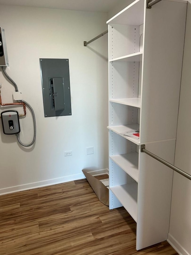200 Park Ave Unit 634, Calumet City, IL 60409 - spacious closet featuring electric panel and wood finished floors