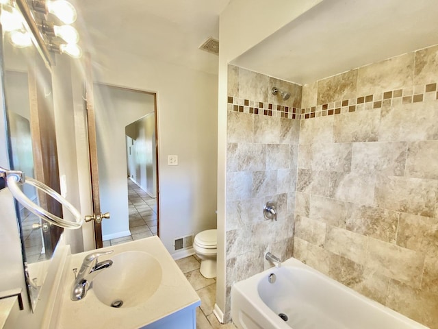 518 156th Pl, Calumet City, IL 60409 - bathroom with tile patterned flooring, vanity, and bathtub / shower combination