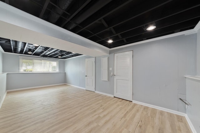 3760 176th Pl, Country Club Hills, IL 60478 - basement featuring wood finished floors and baseboards