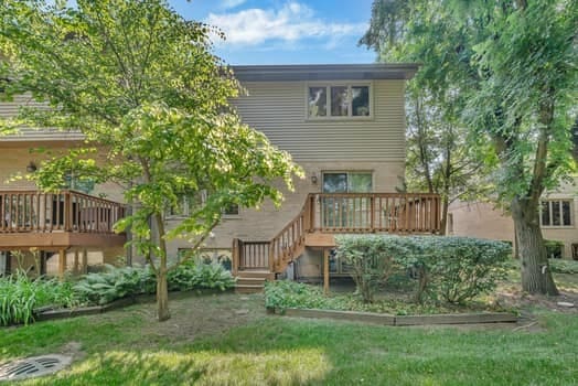 16620 Grants Trl, Orland Park, IL 60467 - rear view of property featuring a deck and stairway