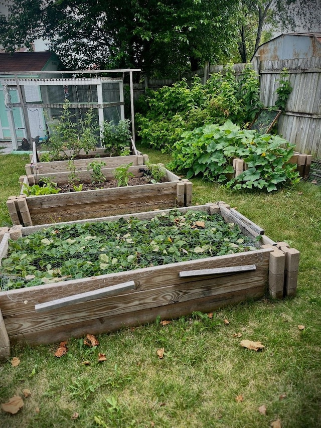 7347 W Benton Dr, Frankfort, IL 60423 - view of yard featuring a vegetable garden