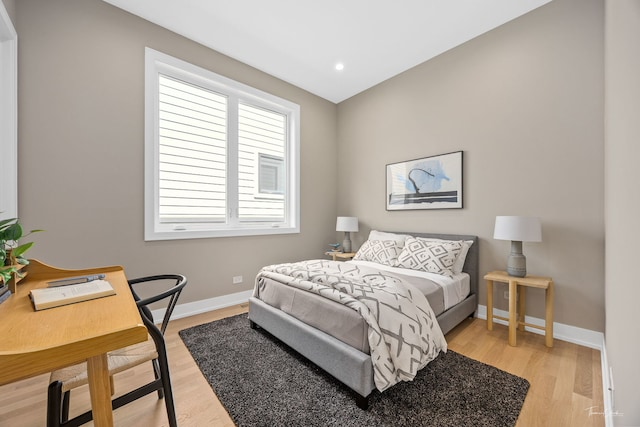 1642 W Wolfram St, Chicago, IL 60657 - bedroom with light wood-type flooring, a desk, and recessed lighting