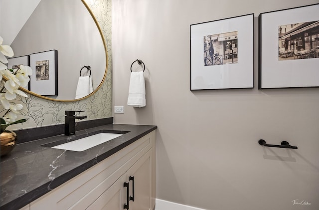 1642 W Wolfram St, Chicago, IL 60657 - bathroom featuring vanity and wallpapered walls