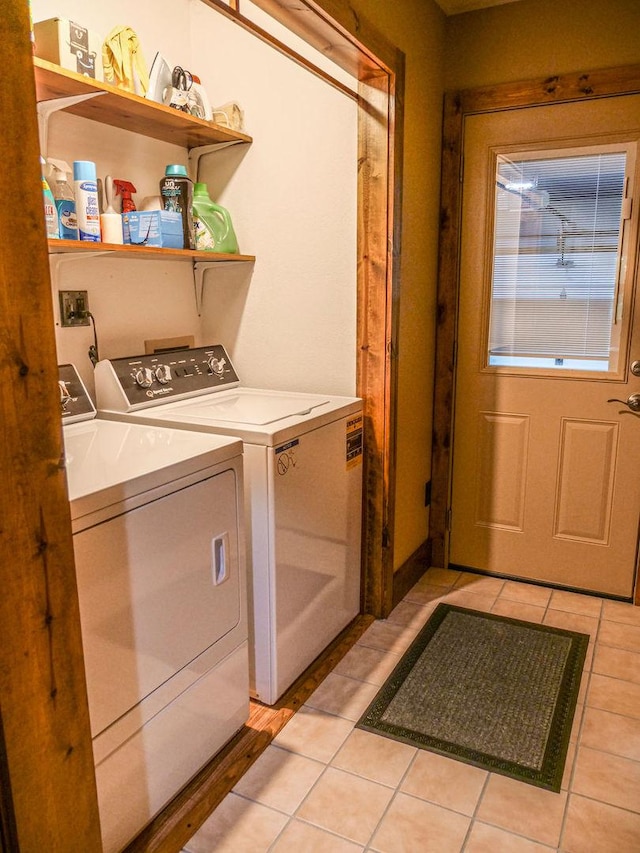 26 N Deer Lk, Villa Grove, IL 61956 - washroom featuring independent washer and dryer and light tile patterned flooring