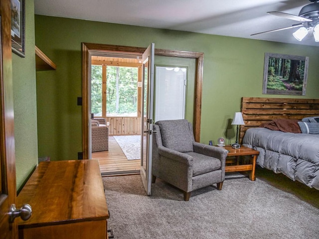 26 N Deer Lk, Villa Grove, IL 61956 - carpeted bedroom featuring a ceiling fan