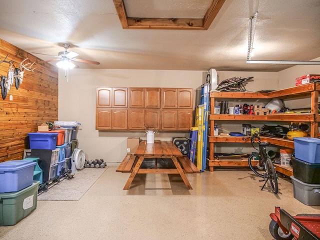 26 N Deer Lk, Villa Grove, IL 61956 - storage room with a ceiling fan