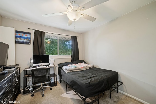 1117 Sausalito Ct Unit 1117, Bartlett, IL 60103 - bedroom featuring a desk, carpet floors, and ceiling fan