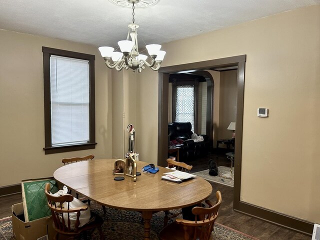 2603 3rd St, Peru, IL 61354 - dining area with a chandelier and wood finished floors