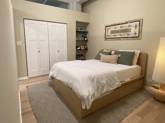 124 W Polk St Unit 203, Chicago, IL 60605 - bedroom featuring light wood-style flooring and a closet