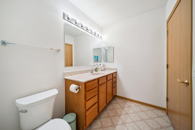 941 N Swift Rd Unit 201, Addison, IL 60101 - half bathroom with vanity and tile patterned floors