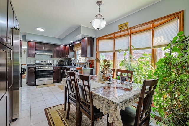 1008 S Beechwood Dr, Mount Prospect, IL 60056 - dining area featuring light tile patterned floors
