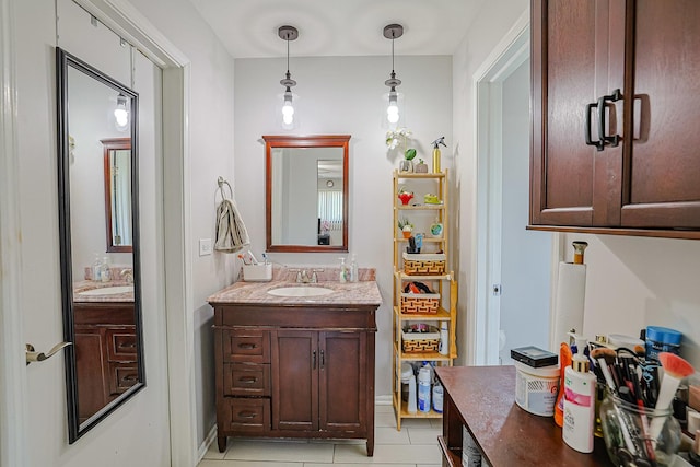 1008 S Beechwood Dr, Mount Prospect, IL 60056 - bathroom with vanity and tile patterned flooring
