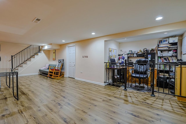 1008 S Beechwood Dr, Mount Prospect, IL 60056 - office with wood finished floors and recessed lighting