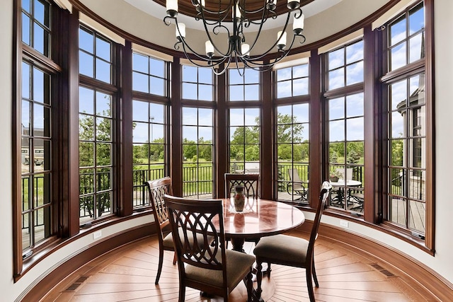 23 Enclave Ct, South Barrington, IL 60010 - sunroom with plenty of natural light, french doors, and a chandelier