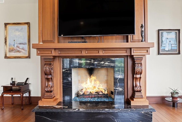 23 Enclave Ct, South Barrington, IL 60010 - detailed view of wood finished floors and a fireplace
