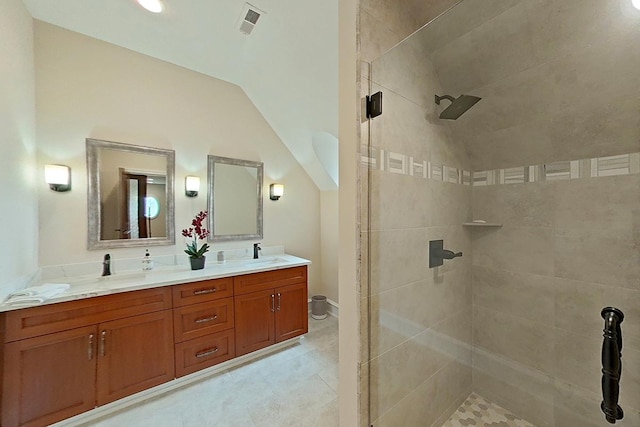 23 Enclave Ct, South Barrington, IL 60010 - full bathroom featuring tiled shower and double vanity