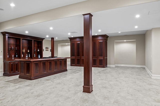 23 Enclave Ct, South Barrington, IL 60010 - indoor bar featuring recessed lighting and decorative columns