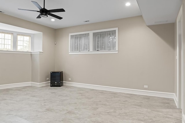 23 Enclave Ct, South Barrington, IL 60010 - spare room with ceiling fan and recessed lighting