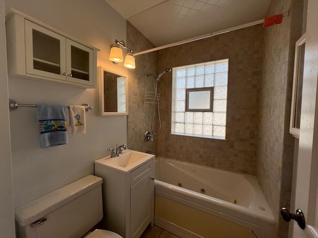 4225 Highland Ave, Downers Grove, IL 60515 - bathroom with a combined bath / shower with jetted tub and vanity