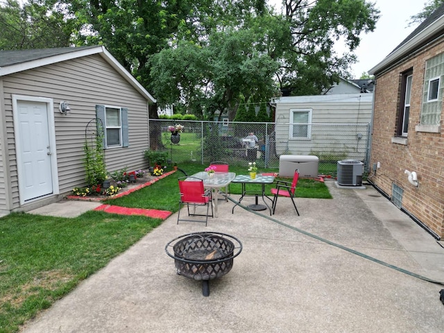 4225 Highland Ave, Downers Grove, IL 60515 - view of patio with a fire pit and outdoor dining area