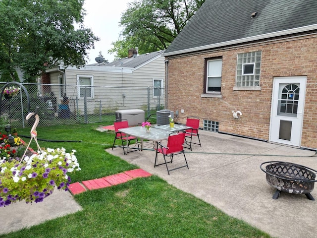 4225 Highland Ave, Downers Grove, IL 60515 - view of patio / terrace featuring a fire pit