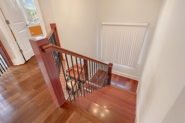8453 W Bruce Dr, Niles, IL 60714 - stairs with wood finished floors and baseboards