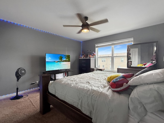 251 Maryland Ln, Pingree Grove, IL 60140 - carpeted bedroom featuring baseboards and ceiling fan