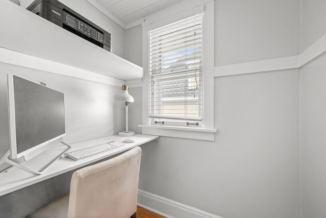 1718 Lake Ave, Wilmette, IL 60091 - unfurnished office featuring wood finished floors and built in desk