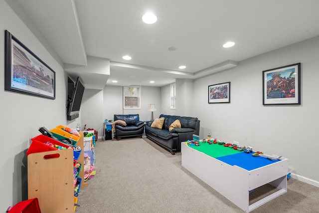 1718 Lake Ave, Wilmette, IL 60091 - playroom with carpet flooring and recessed lighting