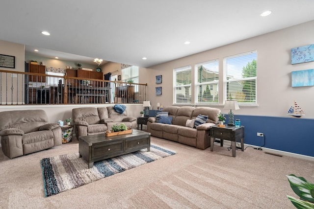8102 Expedition St, Joliet, IL 60431 - carpeted living room featuring recessed lighting