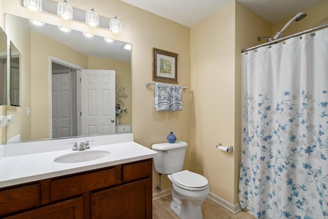 8102 Expedition St, Joliet, IL 60431 - bathroom featuring vanity, tile patterned flooring, and a shower with curtain