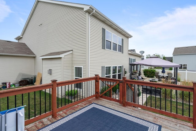 8102 Expedition St, Joliet, IL 60431 - deck with a gazebo
