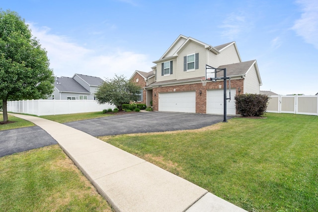 8102 Expedition St, Joliet, IL 60431 - view of front of property featuring brick siding, a garage, and driveway