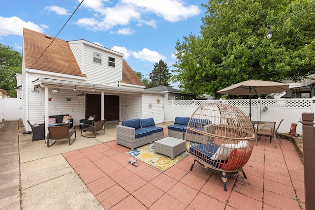 3812 N Pioneer Ave, Chicago, IL 60634 - fenced backyard featuring outdoor lounge area and a patio area