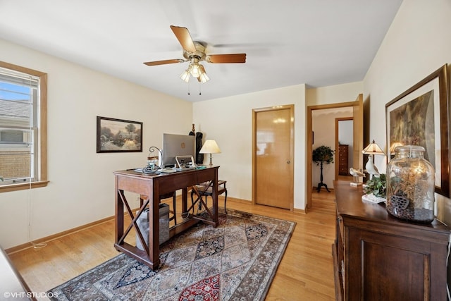 1865 Sunnyside Ave, Westchester, IL 60154 - office space with light wood-type flooring and ceiling fan