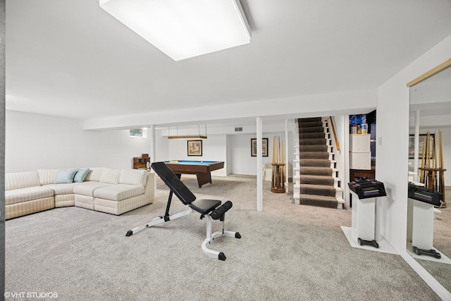 1865 Sunnyside Ave, Westchester, IL 60154 - workout area with carpet floors and pool table