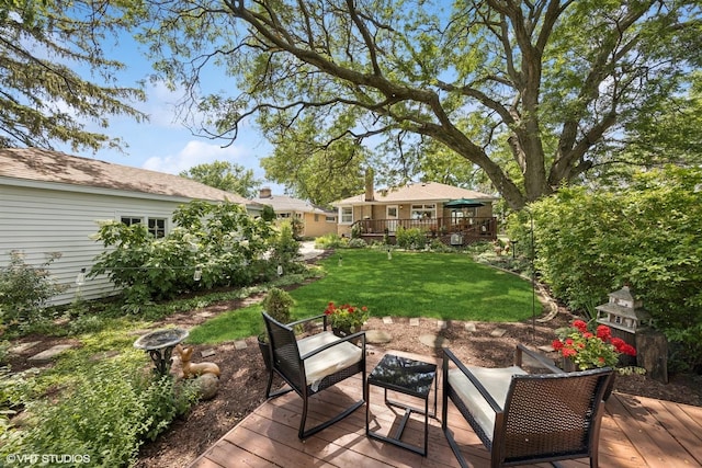 1865 Sunnyside Ave, Westchester, IL 60154 - deck featuring a lawn